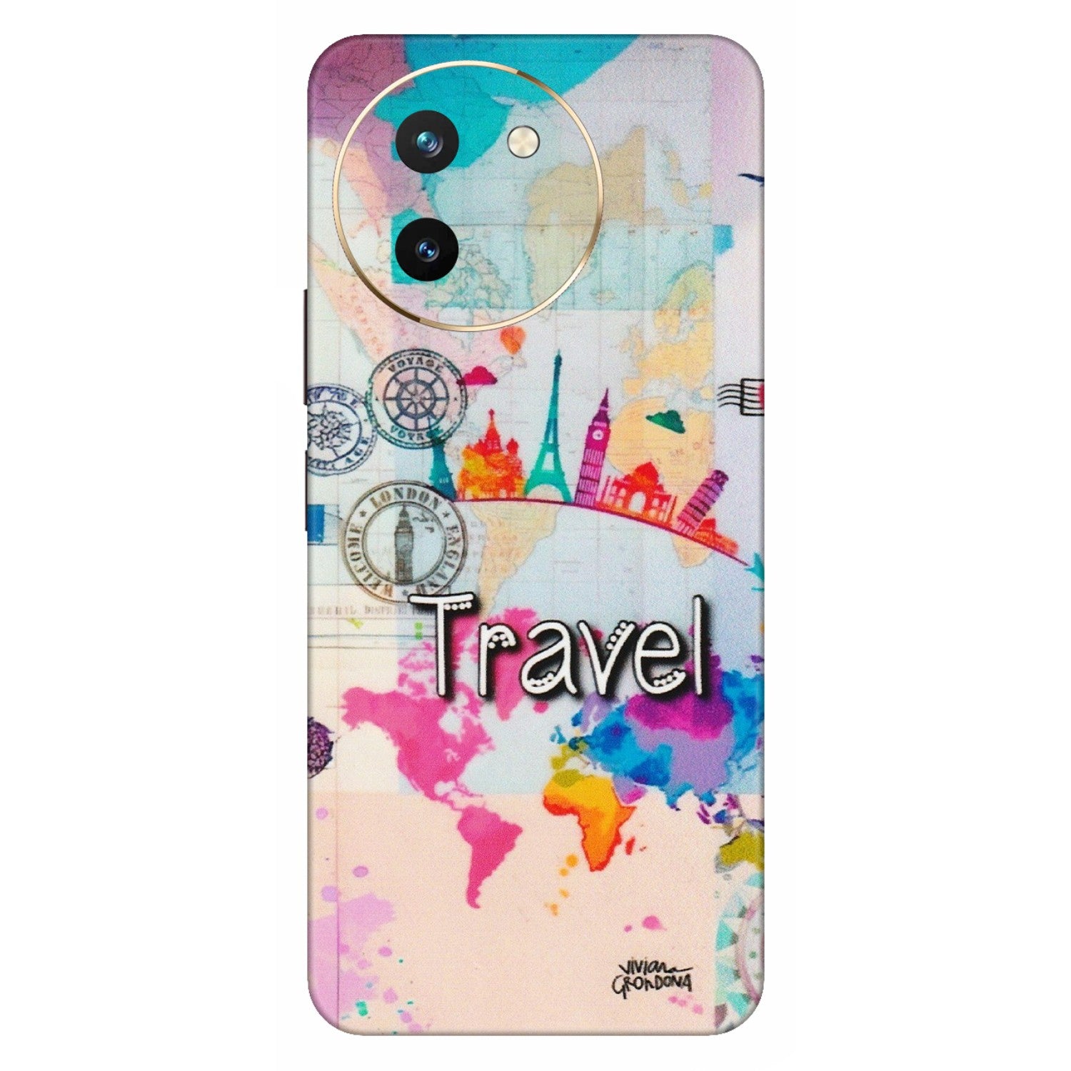 VIVO Z/V/X/T/U/S Series Phone Skins (All Models) - Travel The Wonders - Matte Finish (M-108) Vivo T3 X (5G)