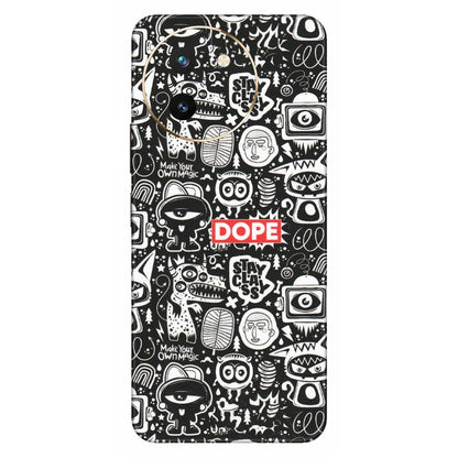 VIVO Z/V/X/T/U/S Series Phone Skins (All Models) - Dope Stay Classy Black Doodles - Matte Finish (M-126) Vivo T3 X (5G)