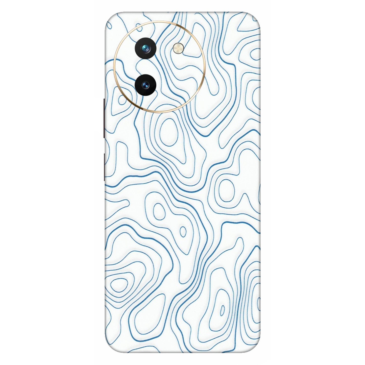 VIVO Z/V/X/T/U/S Series Phone Skins (All Models) - Blue And White Swirls - Matte Finish (M-139) Vivo T3 X (5G)