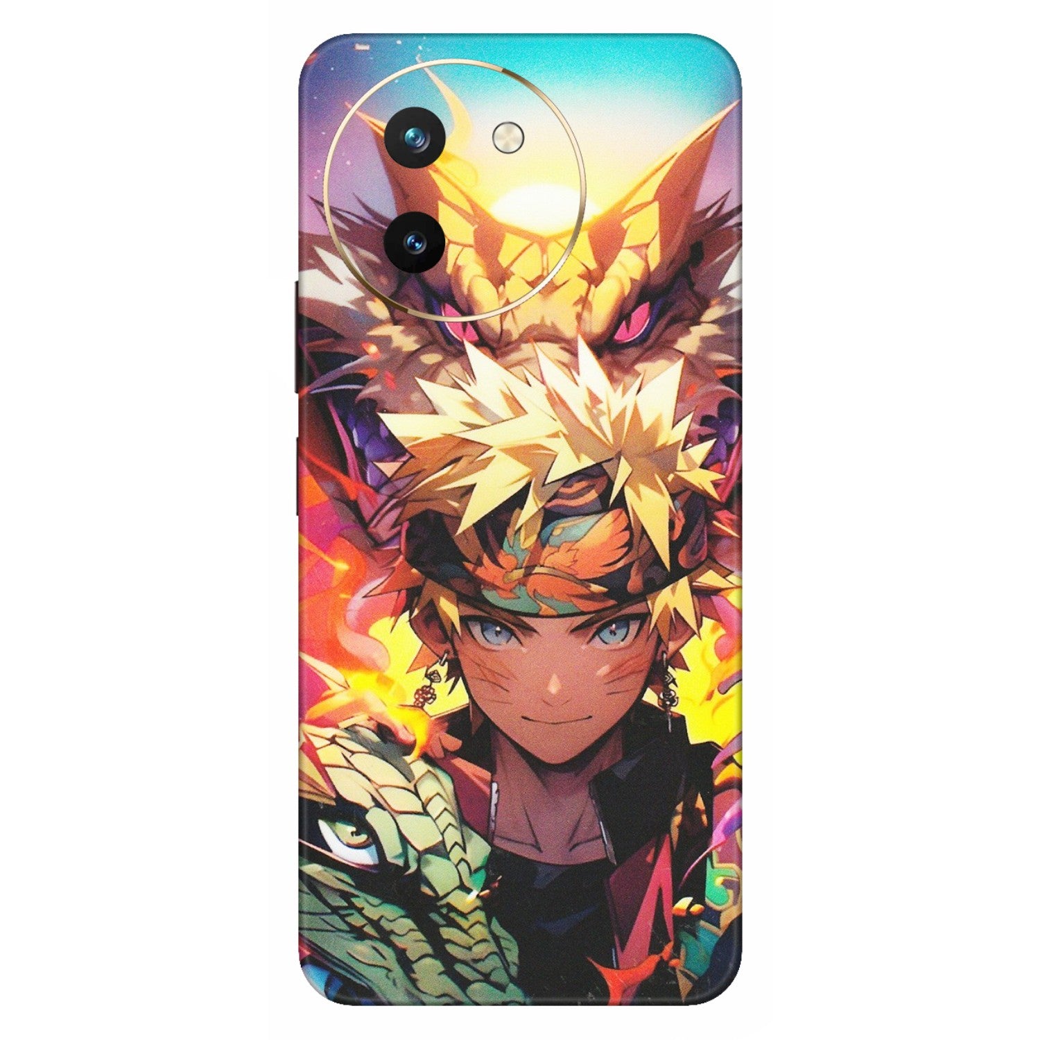 VIVO Z/V/X/T/U/S Series Phone Skins (All Models) - Angry Naruto Anime - Matte Finish (M-148) Vivo T3 X (5G)