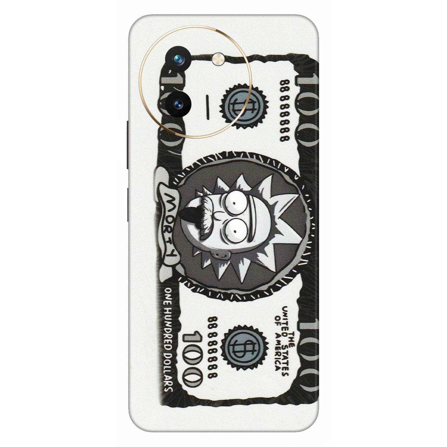 VIVO Z/V/X/T/U/S Series Phone Skins (All Models) - Rick And Morty Hundred Dollar Anime - Matte Finish (M-161) Vivo T3 X (5G)