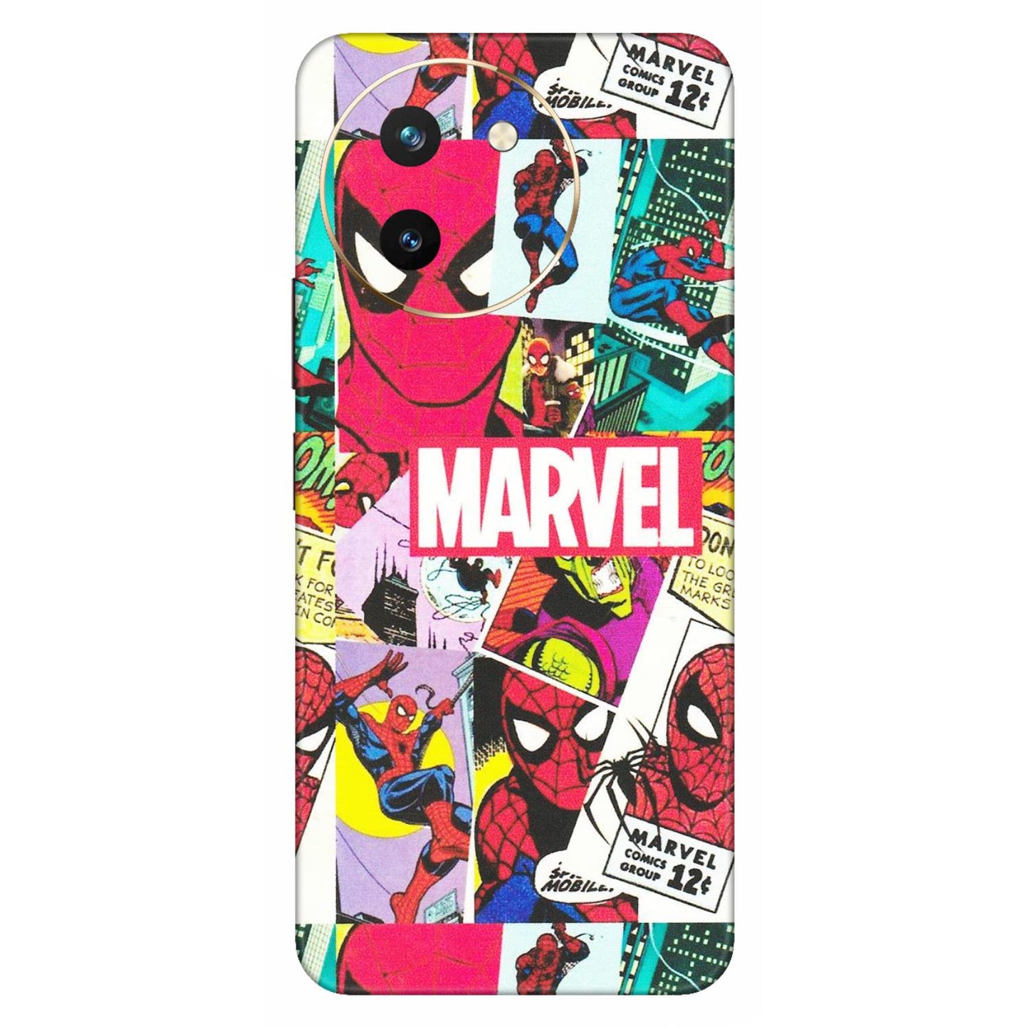 VIVO Z/V/X/T/U/S Series Phone Skins (All Models) - Marvel Comic Spiderman Grafitti - Matte Finish (M-72) Vivo T3 X (5G)