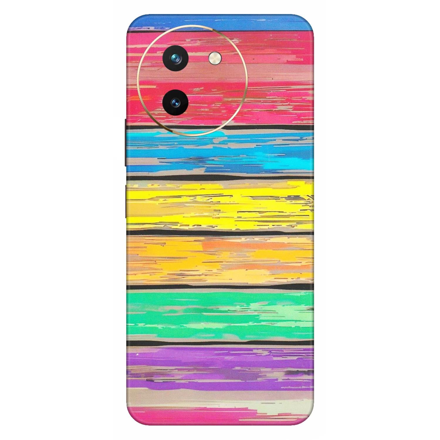 VIVO Z/V/X/T/U/S Series Phone Skins (All Models) - Multi Colour Wooden Wall - Matte Finish (M-96) Vivo T3 X (5G)
