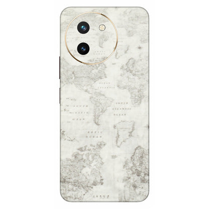 VIVO Z/V/X/T/U/S Series Phone Skins (All Models) - World Travel Map - Transparent Finish (T-04) Vivo T3 X (5G)