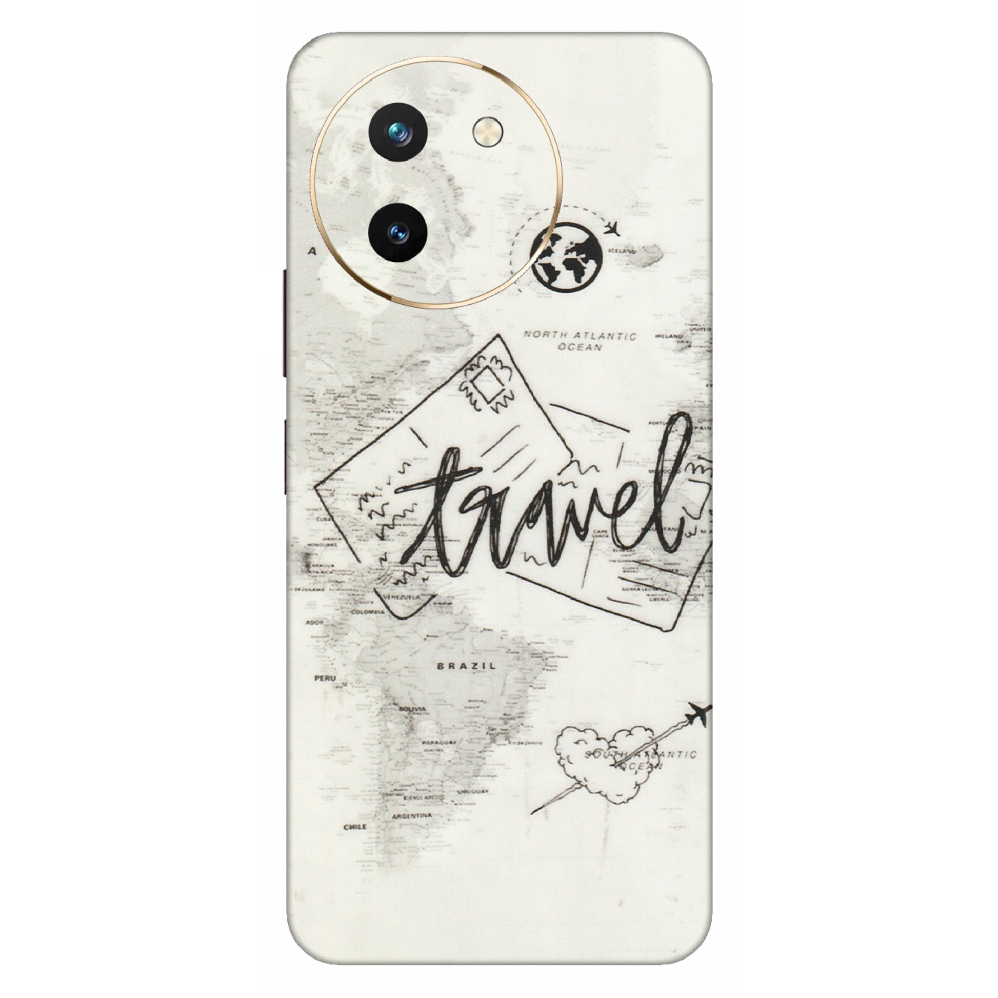 VIVO Z/V/X/T/U/S Series Phone Skins (All Models) - Travel Ticket - Transparent Finish (T-06) Vivo T3 X (5G)