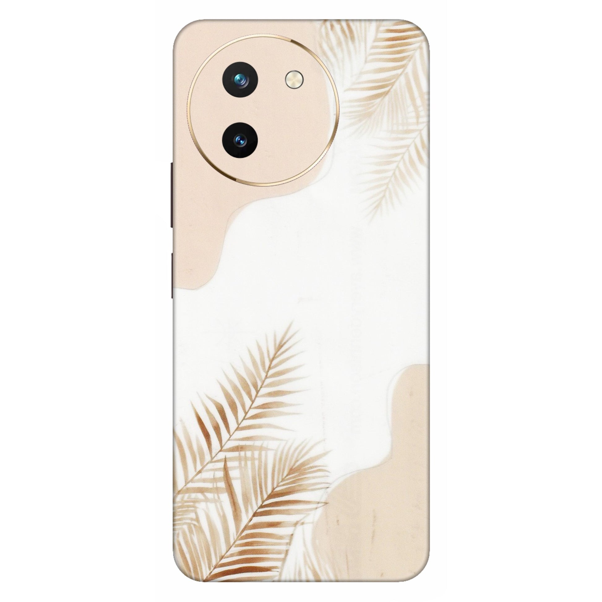 VIVO Z/V/X/T/U/S Series Phone Skins (All Models) - Gold Petals Abstract - Transparent Finish (T-08) Vivo T3 X (5G)