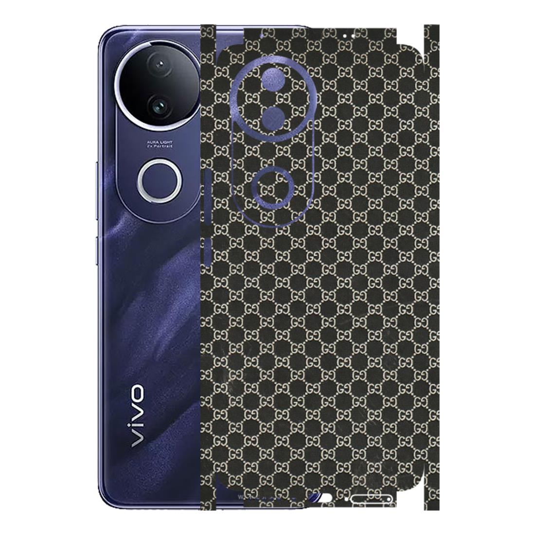 VIVO Z/V/X/T/U/S Series Phone Skins (All Models) - Black G Print - 3D Embossed Finish (L-109) Vivo T4R 5G