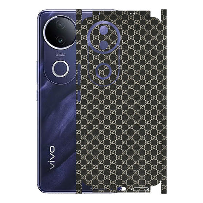 VIVO Z/V/X/T/U/S Series Phone Skins (All Models) - Black G Print - 3D Embossed Finish (L-109) Vivo T4R 5G