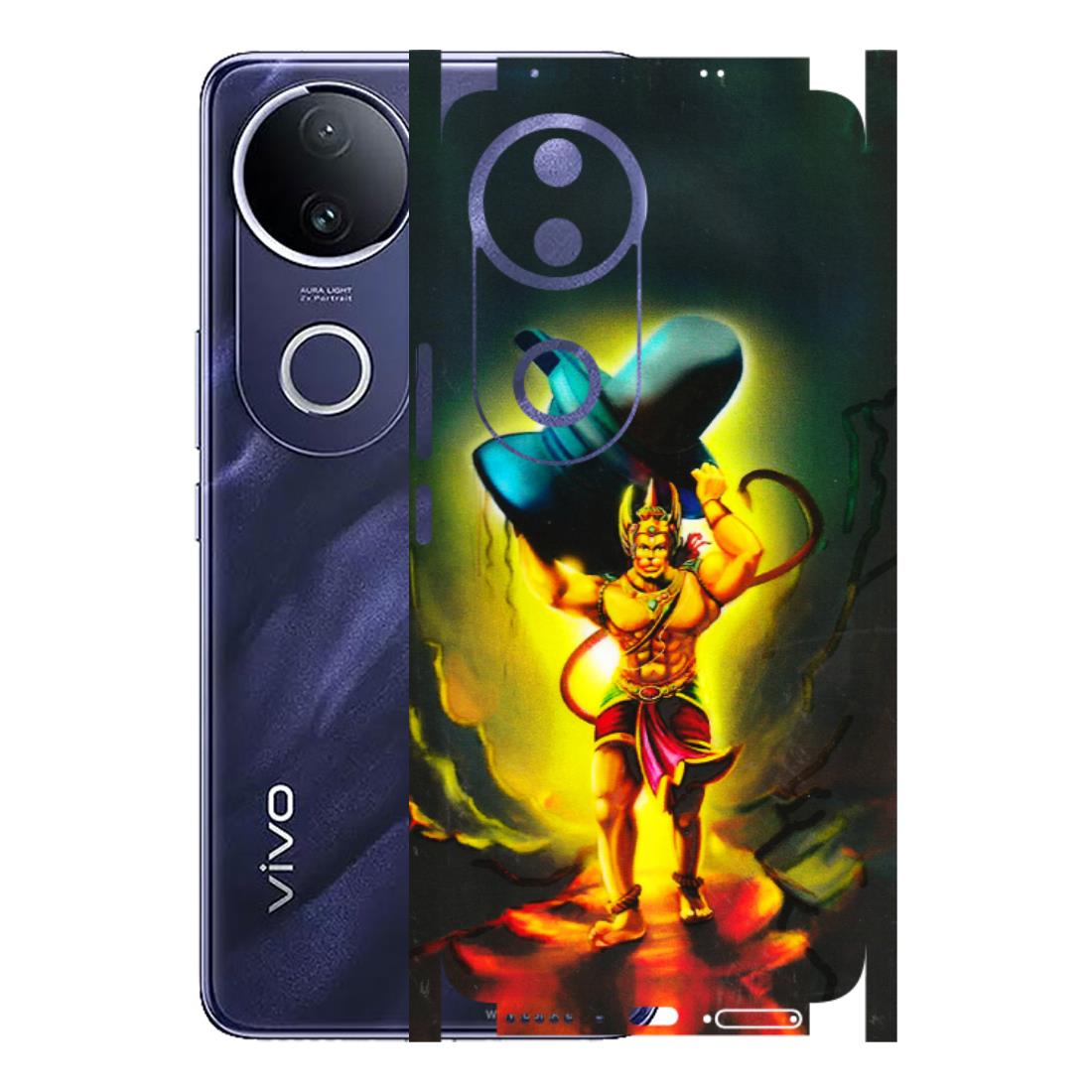 VIVO Z/V/X/T/U/S Series Phone Skins (All Models) - Hanuman Ji - 3D Embossed Finish (L-128) Vivo T4R 5G