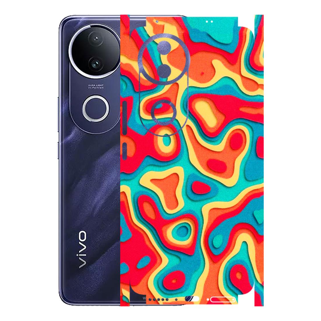VIVO Z/V/X/T/U/S Series Phone Skins (All Models) - Abstract Swirl - 3D Embossed Finish (L-150) Vivo T4R 5G