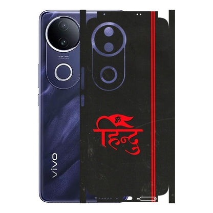VIVO Z/V/X/T/U/S Series Phone Skins (All Models) - Hindu Black - 3D Embossed Finish (L-153) Vivo T4R 5G