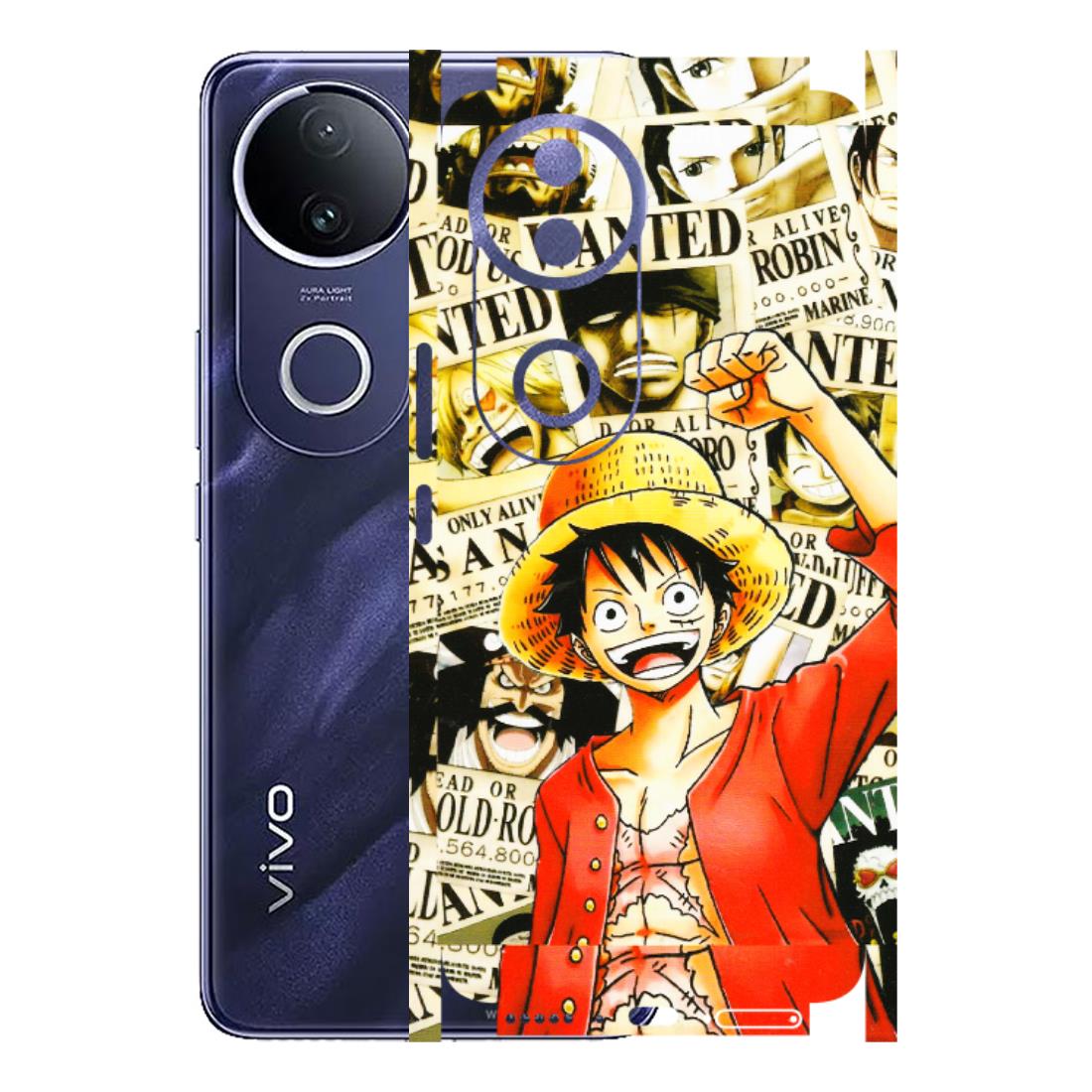 VIVO Z/V/X/T/U/S Series Phone Skins (All Models) - Luffy Anime - 3D Embossed Finish (L-177) Vivo T4R 5G