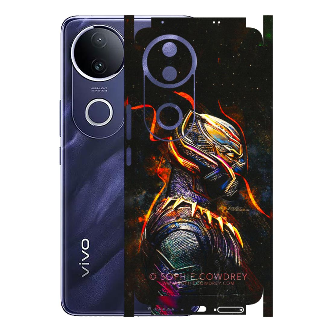 VIVO Z/V/X/T/U/S Series Phone Skins (All Models) - Black Panther - 3D Embossed Finish (L-190) Vivo T4R 5G