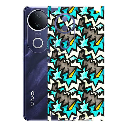 VIVO Z/V/X/T/U/S Series Phone Skins (All Models) - Funky Zig Zag - 3D Embossed Finish (L-223) Vivo T4R 5G