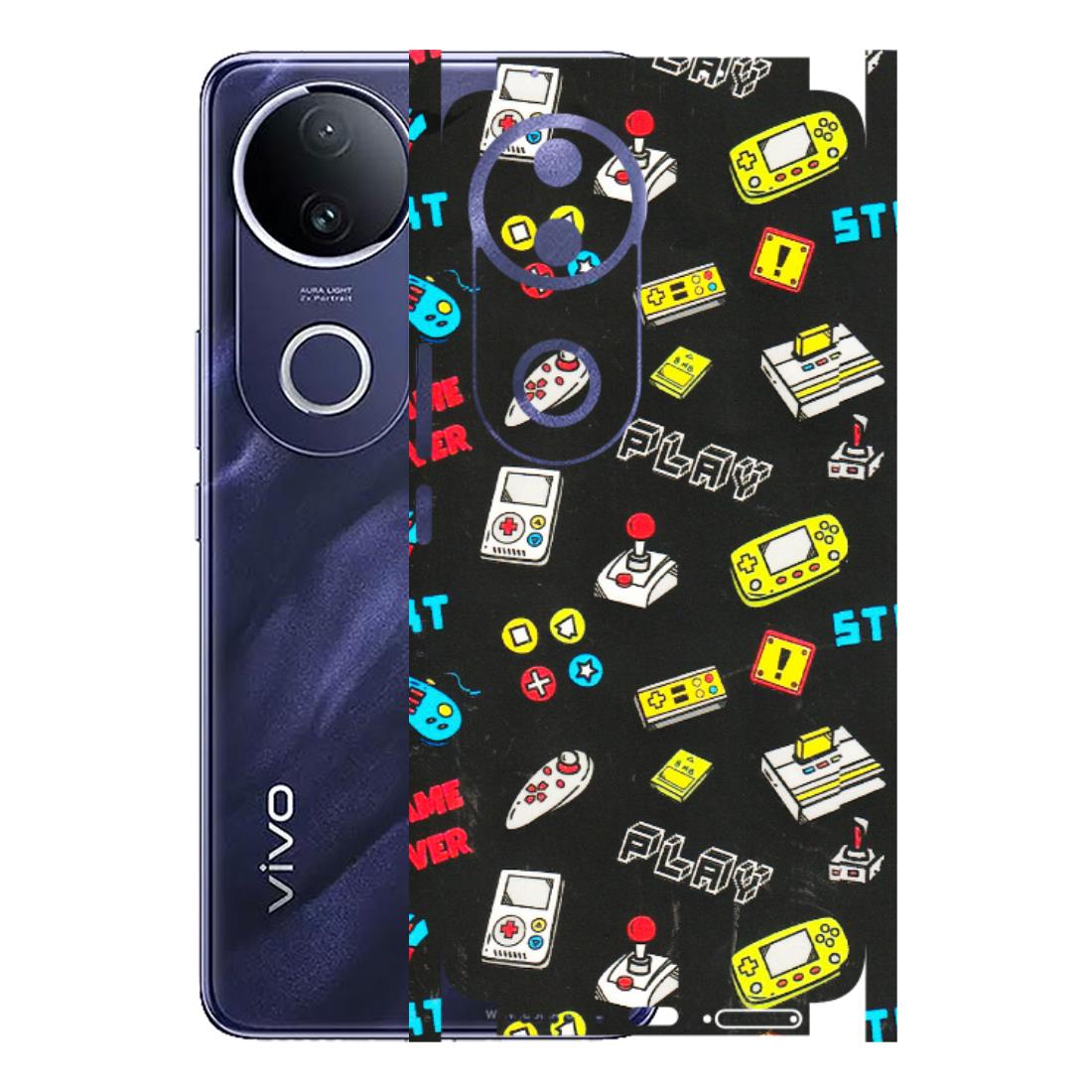 VIVO Z/V/X/T/U/S Series Phone Skins (All Models) - Gaming Doodles - 3D Embossed Finish (L-224) Vivo T4R 5G