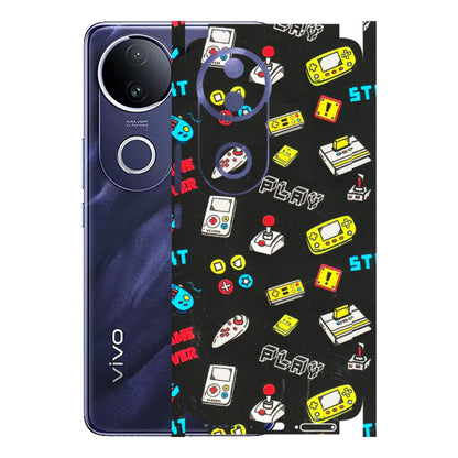 VIVO Z/V/X/T/U/S Series Phone Skins (All Models) - Gaming Doodles - 3D Embossed Finish (L-224) Vivo T4R 5G