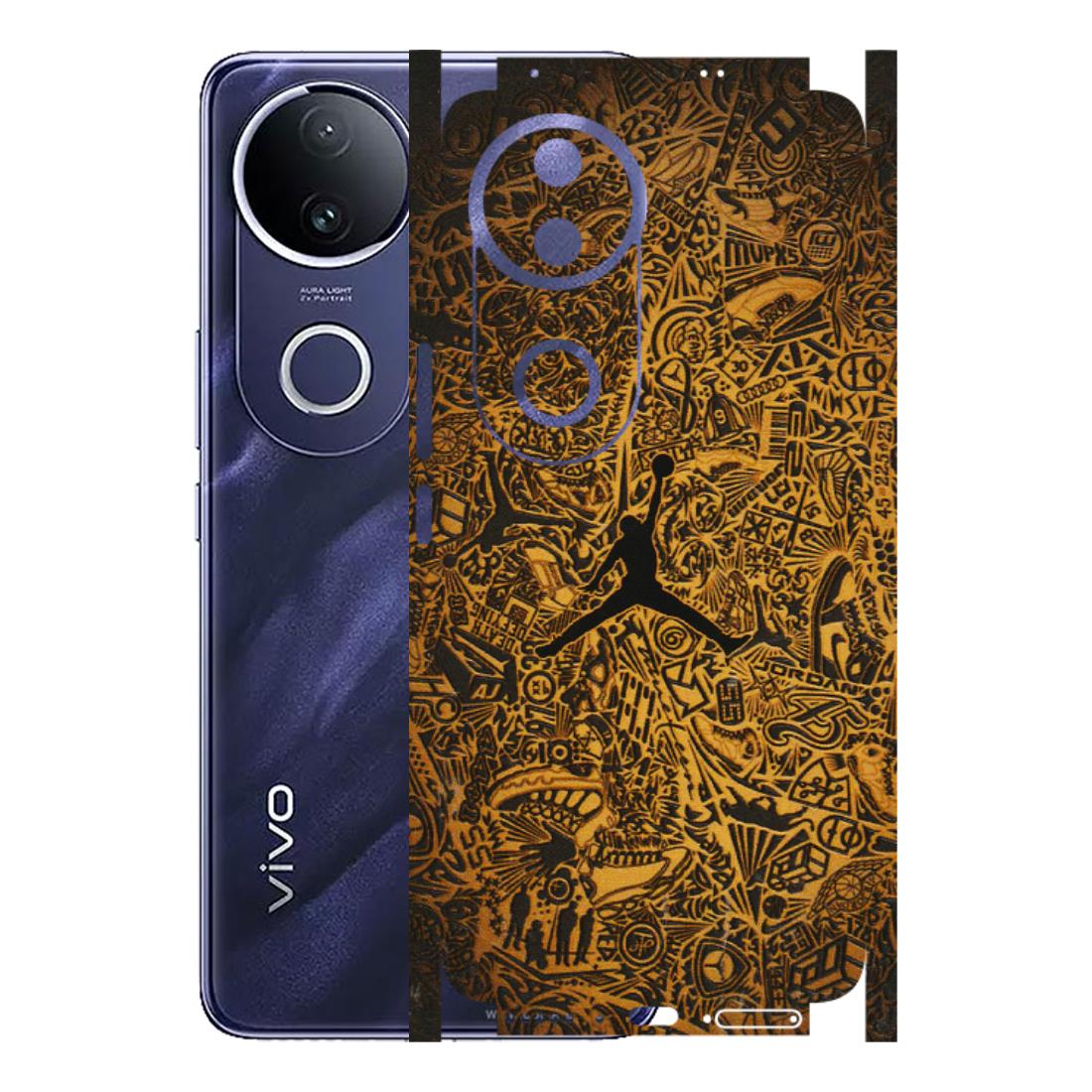 VIVO Z/V/X/T/U/S Series Phone Skins (All Models) - Premium Gold Basketball Player - 3D Embossed Finish (L-236) Vivo T4R 5G