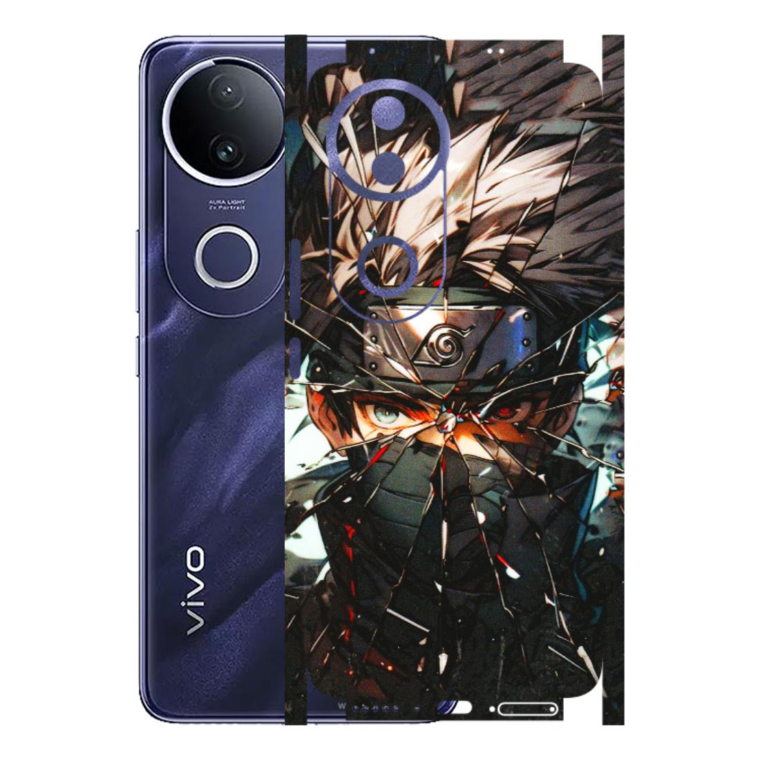 VIVO Z/V/X/T/U/S Series Phone Skins (All Models) - Kakashi Shattered Glass Effect - 3D Embossed Finish (L-237) Vivo T4R 5G