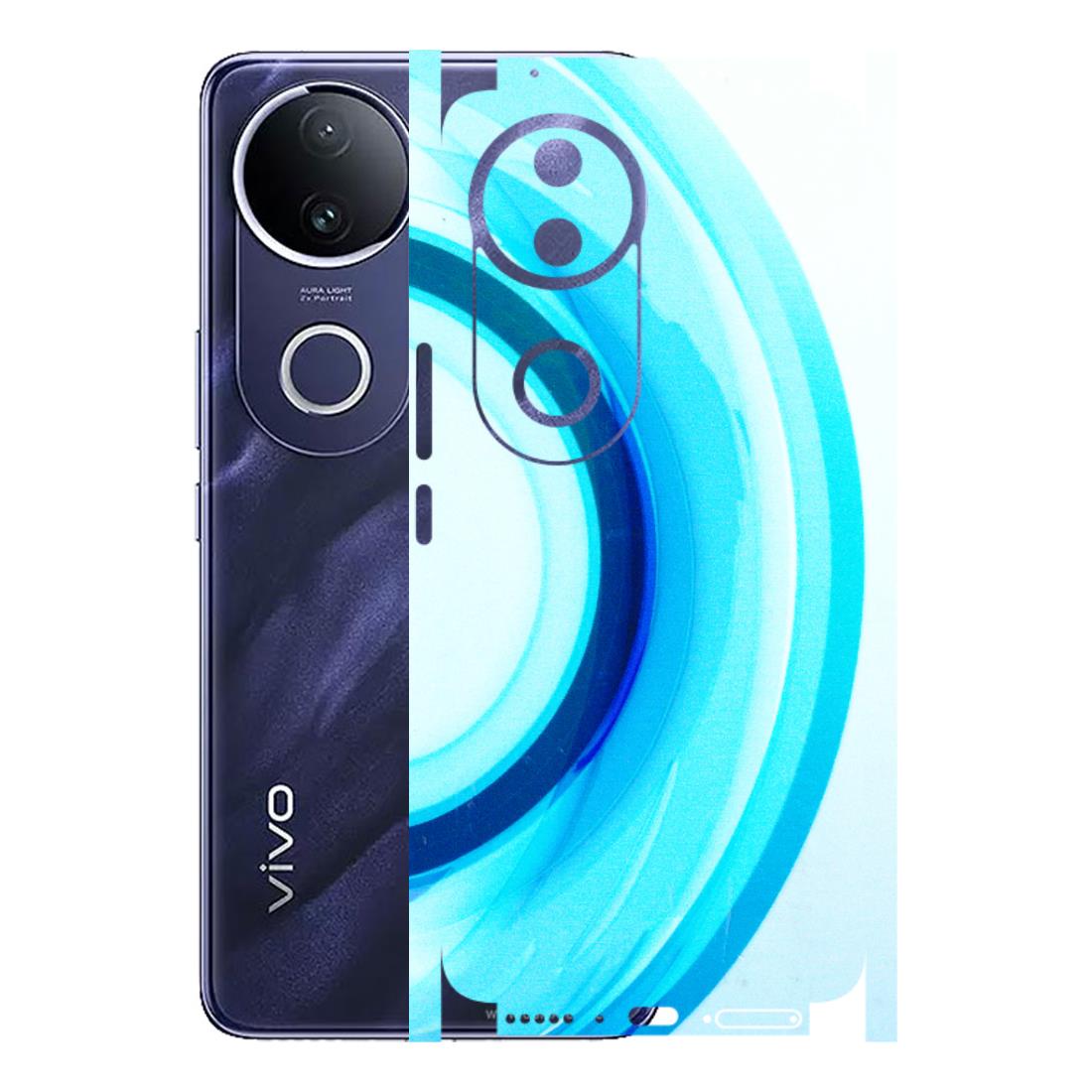 VIVO Z/V/X/T/U/S Series Phone Skins (All Models) - The Blue Curve - 3D Embossed Finish (L-244) Vivo T4R 5G