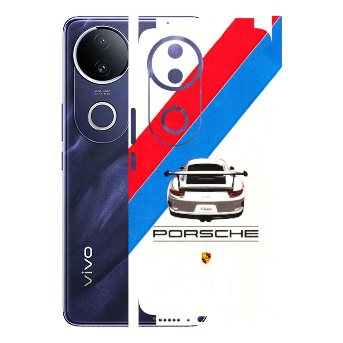 VIVO Z/V/X/T/U/S Series Phone Skins (All Models) - Porche Car Sober Logo - 3D Embossed Finish (L-248) Vivo T4R 5G