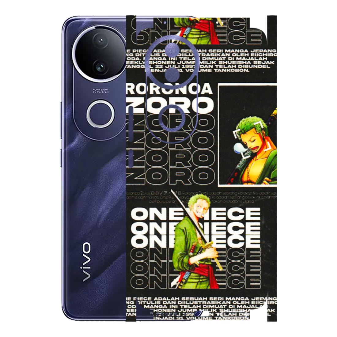 VIVO Z/V/X/T/U/S Series Phone Skins (All Models) - One Piece Zoro - 3D Embossed Finish (L-250) Vivo T4R 5G