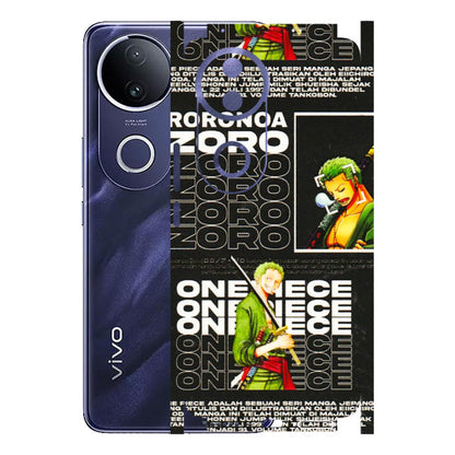VIVO Z/V/X/T/U/S Series Phone Skins (All Models) - One Piece Zoro - 3D Embossed Finish (L-250) Vivo T4R 5G