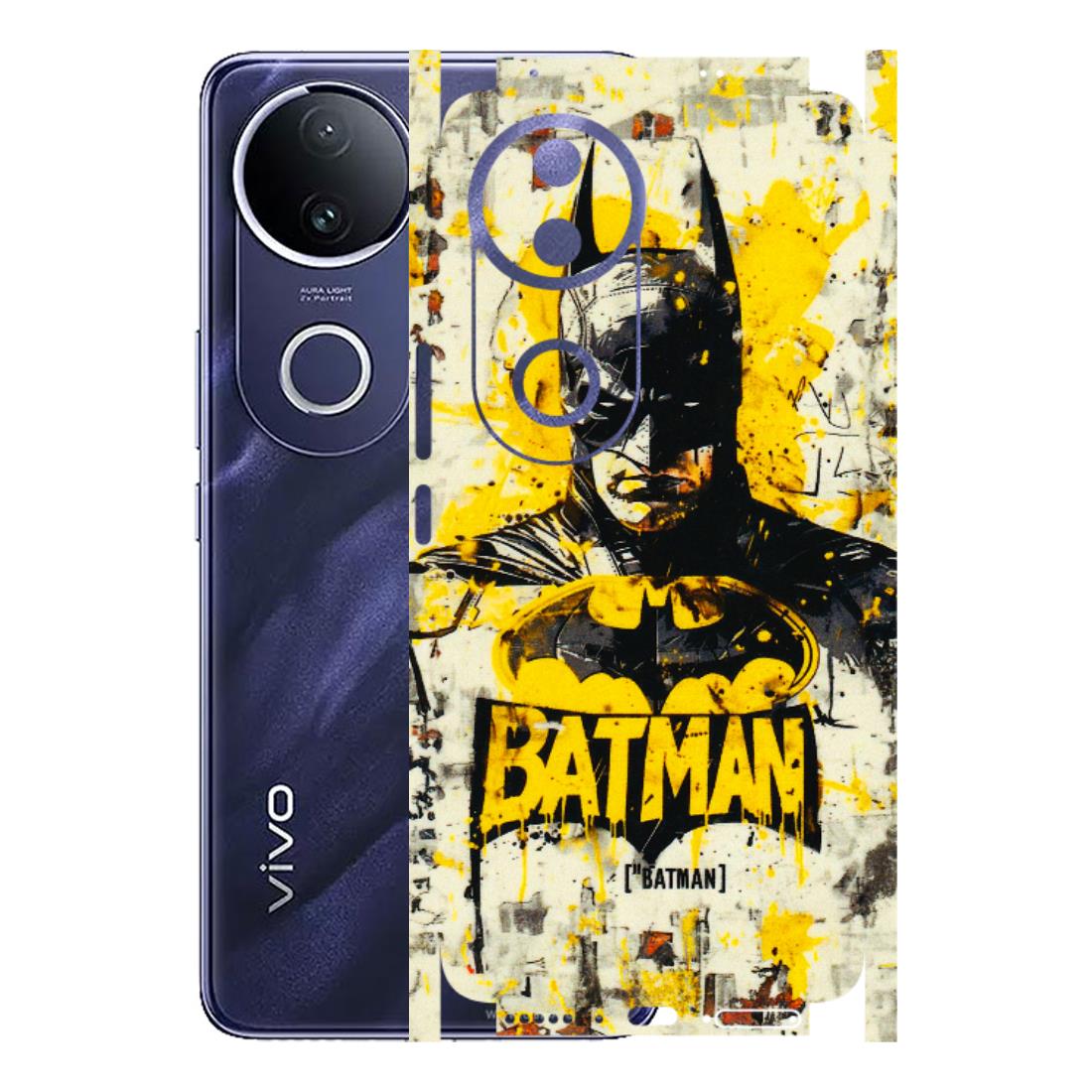 VIVO Z/V/X/T/U/S Series Phone Skins (All Models) - Batman Yellow BT - 3D Embossed Finish (L-304) Vivo T4R 5G