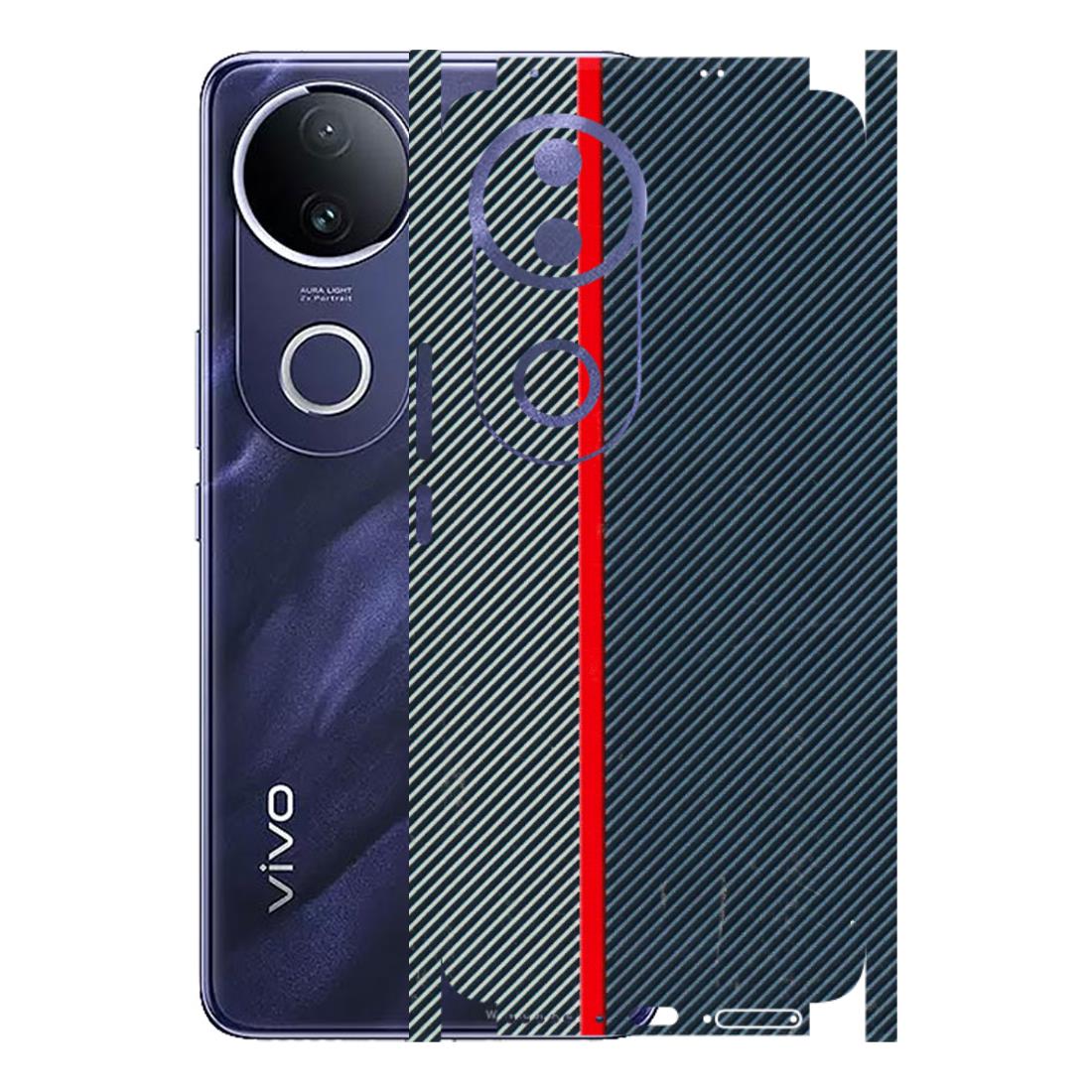 VIVO Z/V/X/T/U/S Series Phone Skins (All Models) - Blue Sober Lines - 3D Embossed Finish (L-305) Vivo T4R 5G