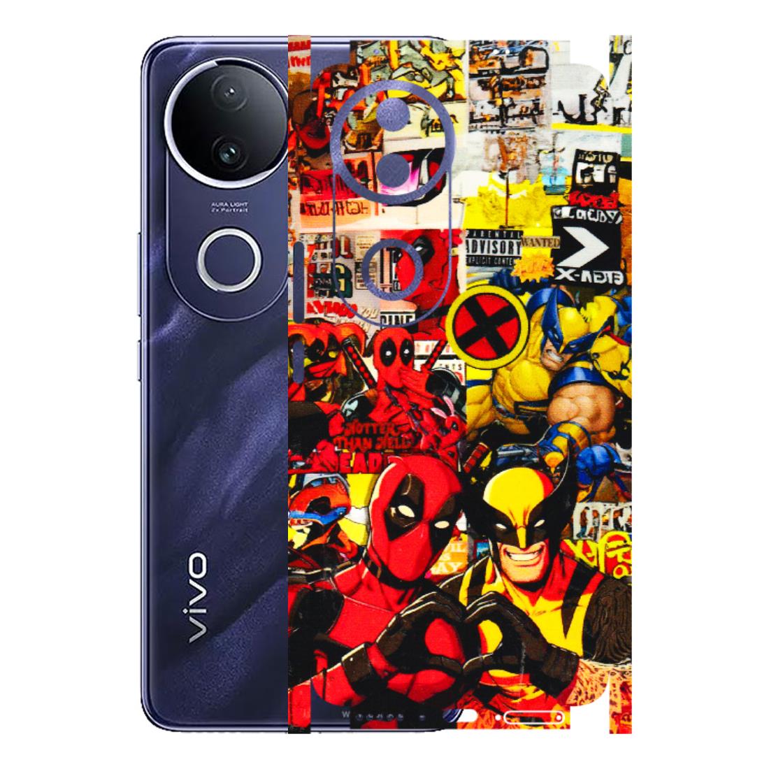 VIVO Z/V/X/T/U/S Series Phone Skins (All Models) - Spidy Wolverine - 3D Embossed Finish (L-310) Vivo T4R 5G