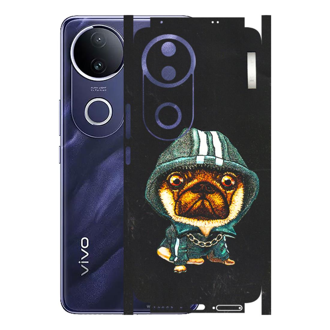 VIVO Z/V/X/T/U/S Series Phone Skins (All Models) - Puppy N Hoodie - 3D Embossed Finish (L-90) Vivo T4R 5G