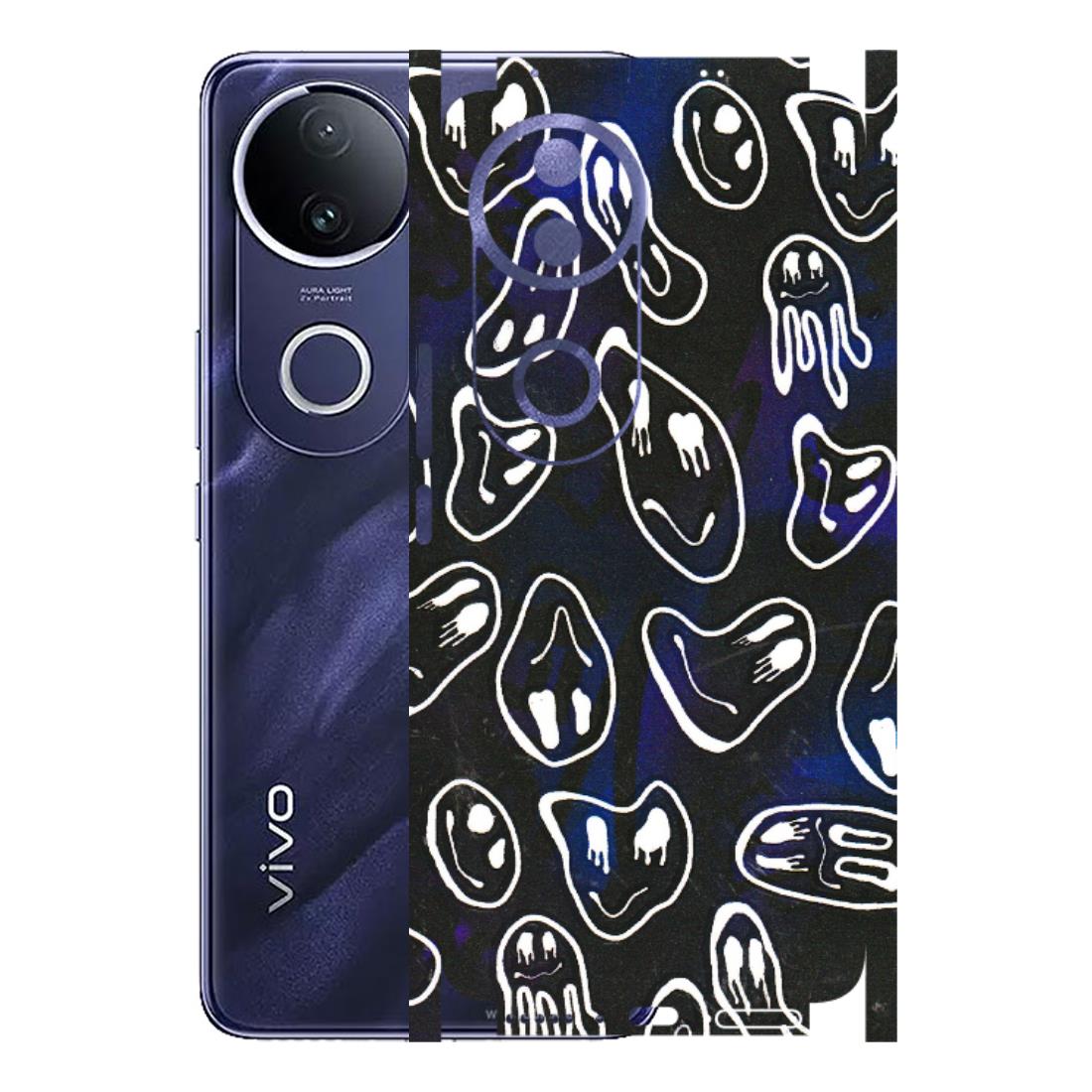VIVO Z/V/X/T/U/S Series Phone Skins (All Models) - Distorted Smileys - 3D Embossed Finish (L-92) Vivo T4R 5G