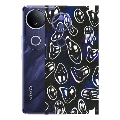 VIVO Z/V/X/T/U/S Series Phone Skins (All Models) - Distorted Smileys - 3D Embossed Finish (L-92) Vivo T4R 5G