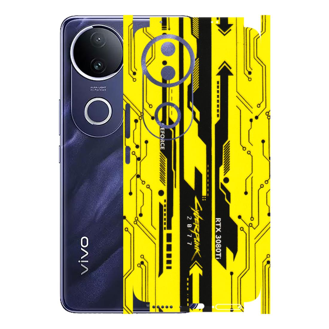 VIVO Z/V/X/T/U/S Series Phone Skins (All Models) - Yellow Cyberpunk - 3D Embossed Finish (L-93) Vivo T4R 5G