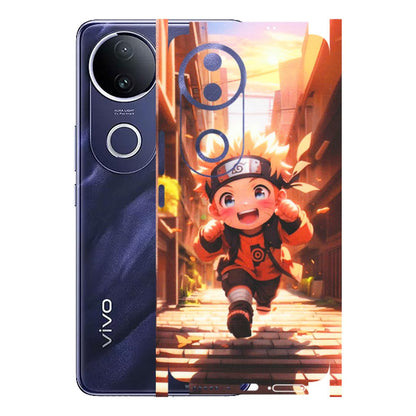 VIVO Z/V/X/T/U/S Series Phone Skins (All Models) - Naruto Cute Toon Running - Matte Finish (M-04) Vivo T4R 5G