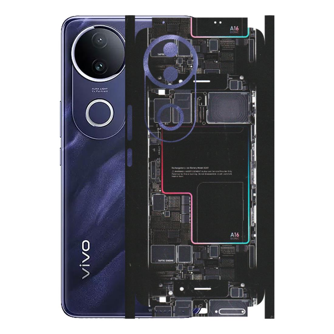 VIVO Z/V/X/T/U/S Series Phone Skins (All Models) - Motherboard Circuit Layout - Matte Finish (M-117) Vivo T4R 5G