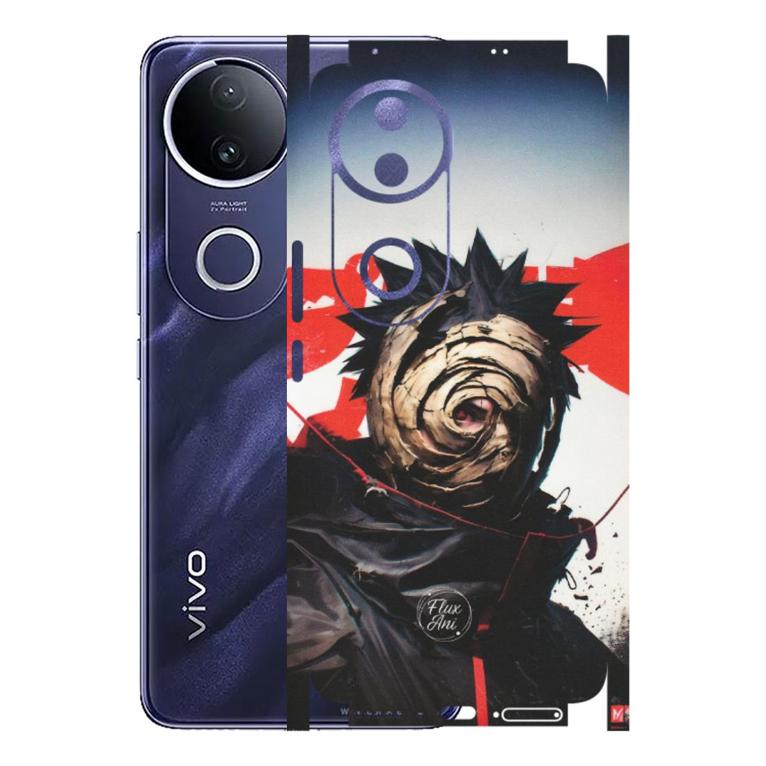 VIVO Z/V/X/T/U/S Series Phone Skins (All Models) - Obito Uchiha Cool Anime - Matte Finish (M-134) Vivo T4R 5G