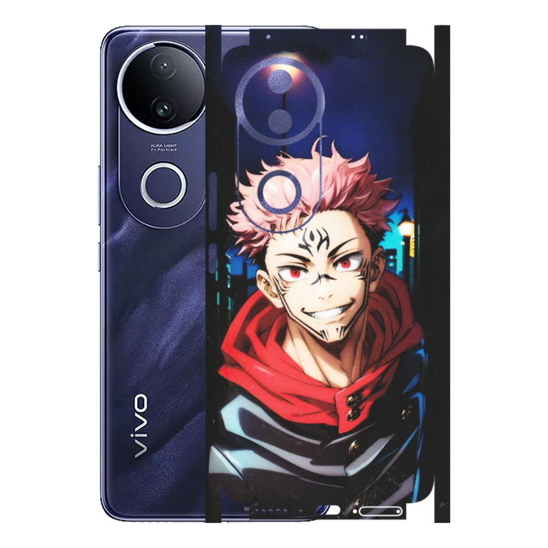 VIVO Z/V/X/T/U/S Series Phone Skins (All Models) - Yuji Itadori Funny Face Anime - Matte Finish (M-152) Vivo T4R 5G