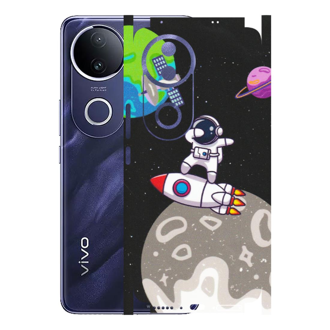 VIVO Z/V/X/T/U/S Series Phone Skins (All Models) - Astronaut Vibing Toon Running - Matte Finish (M-39) Vivo T4R 5G