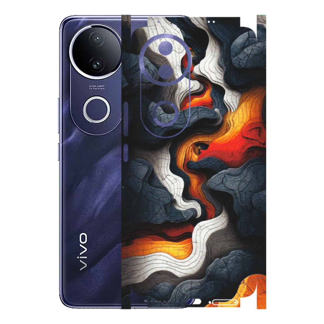 VIVO Z/V/X/T/U/S Series Phone Skins (All Models) - Abstract Volcanic Layers - Matte Finish (M-52) Vivo T4R 5G