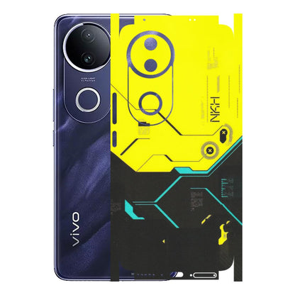 VIVO Z/V/X/T/U/S Series Phone Skins (All Models) - Black Yellow Technica - Matte Finish (M-53) Vivo T4R 5G