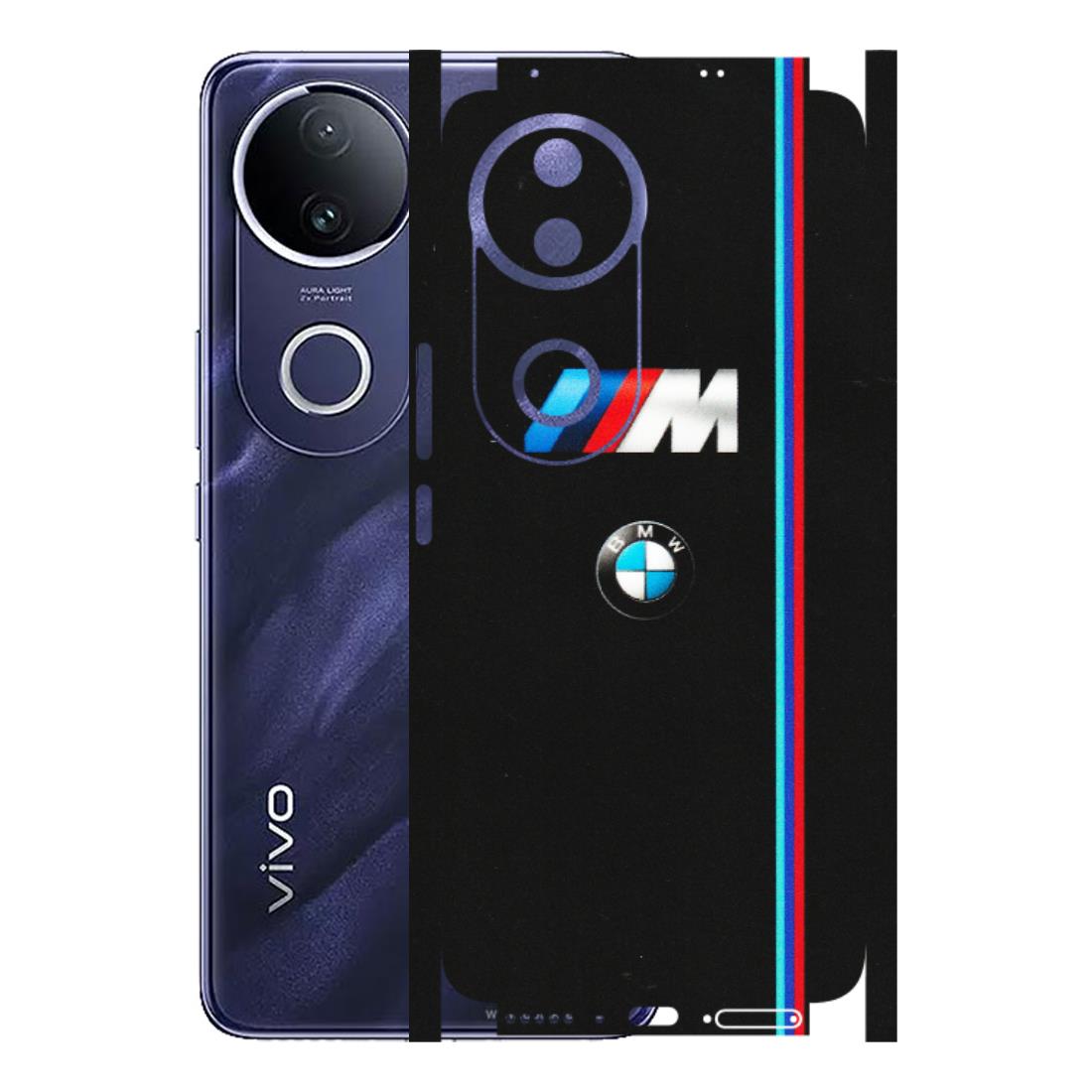 VIVO Z/V/X/T/U/S Series Phone Skins (All Models) - Styling With Black BMW - Matte Finish (M-74) Vivo T4R 5G