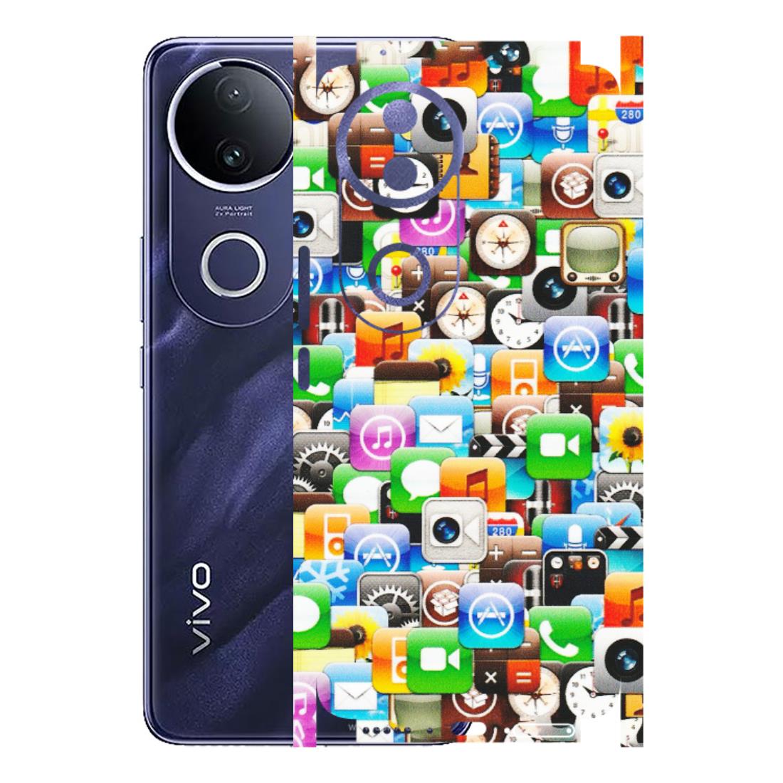 VIVO Z/V/X/T/U/S Series Phone Skins (All Models) - All Apple Icons - Matte Finish (M-93) Vivo T4R 5G