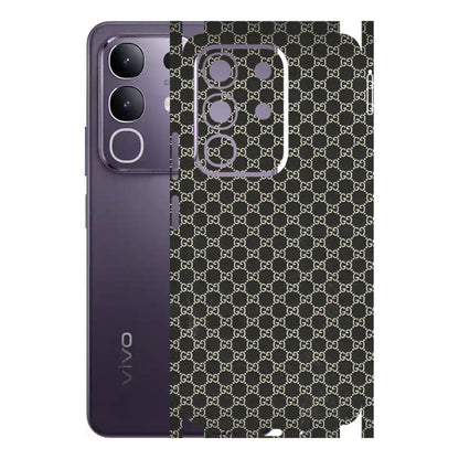 VIVO Z/V/X/T/U/S Series Phone Skins (All Models) - Black G Print - 3D Embossed Finish (L-109) Vivo T4X 5G