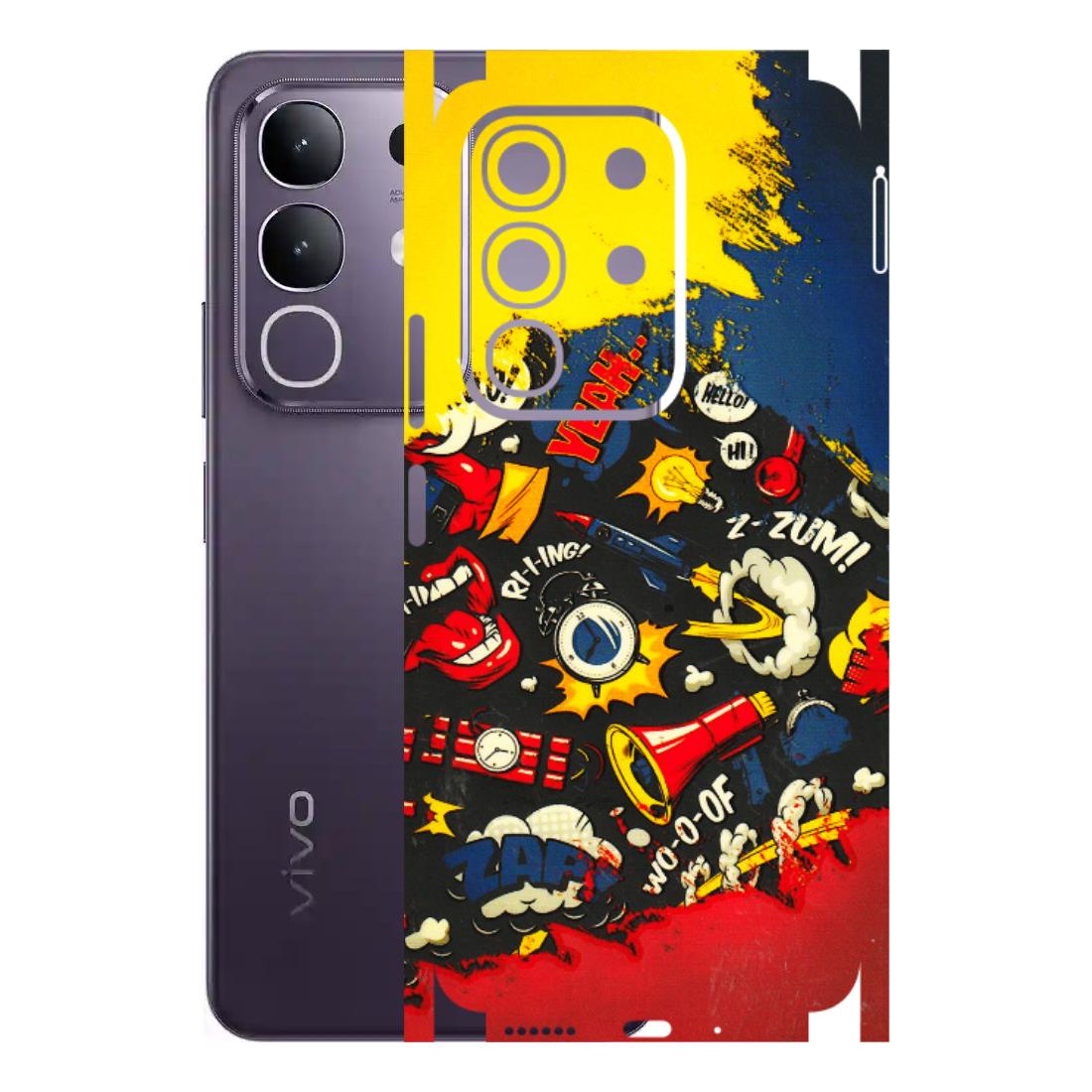 VIVO Z/V/X/T/U/S Series Phone Skins (All Models) - Pacific Doodle Art - 3D Embossed Finish (L-120) Vivo T4X 5G