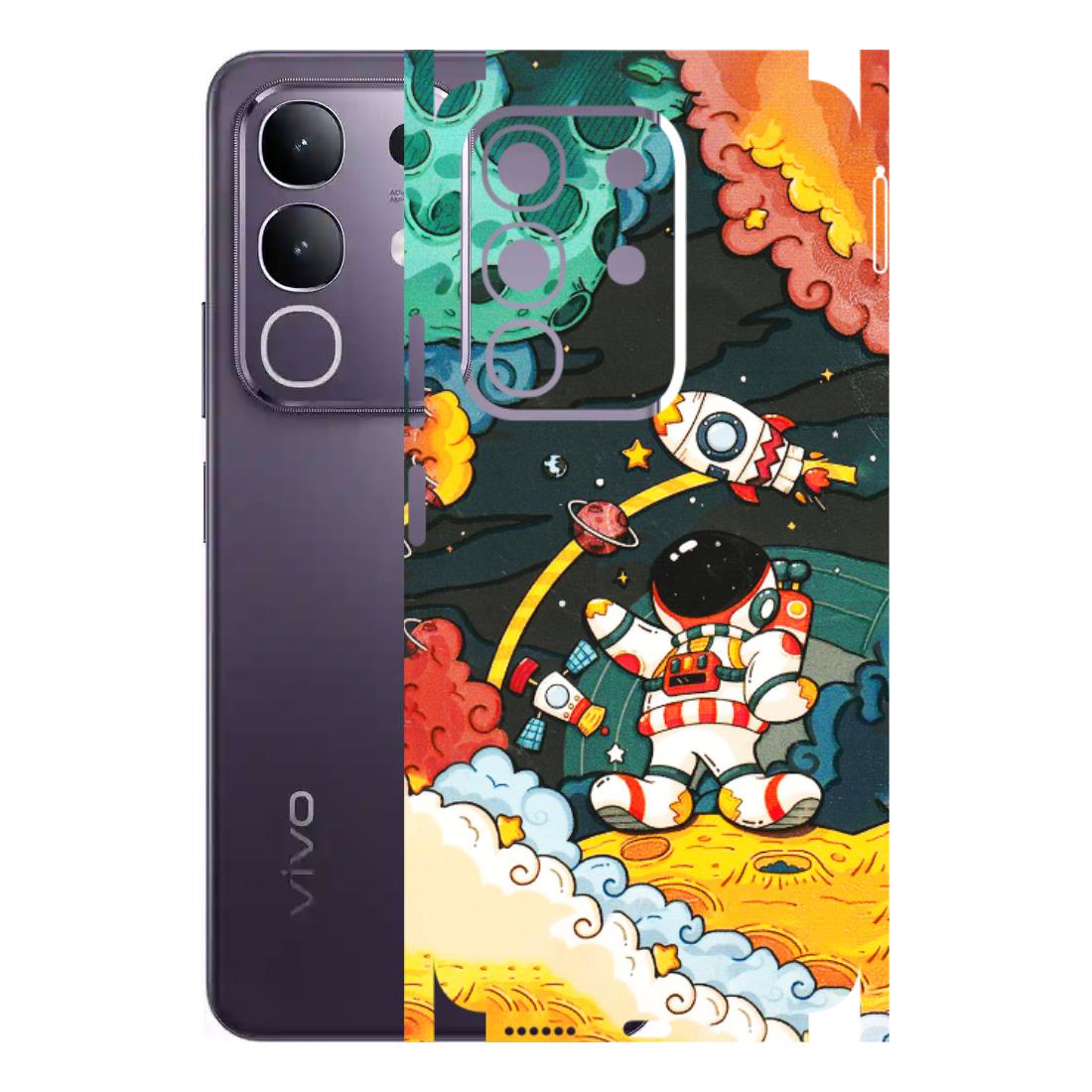 VIVO Z/V/X/T/U/S Series Phone Skins (All Models) - Astronauts & Spaceship - 3D Embossed Finish (L-145) Vivo T4X 5G
