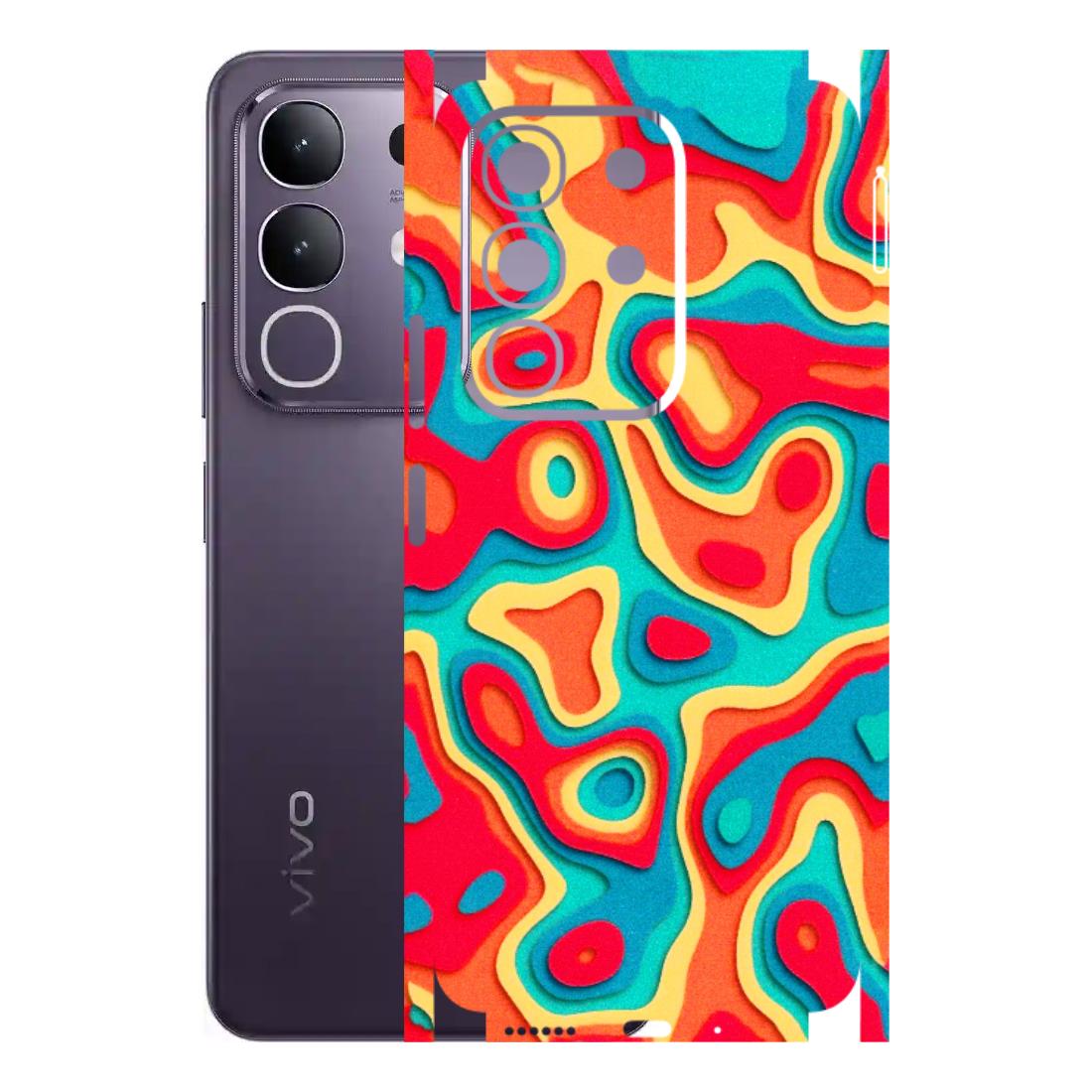 VIVO Z/V/X/T/U/S Series Phone Skins (All Models) - Abstract Swirl - 3D Embossed Finish (L-150) Vivo T4X 5G