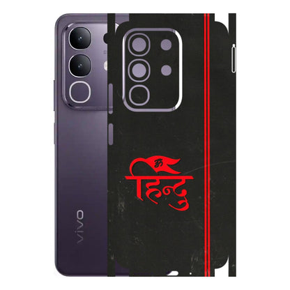 VIVO Z/V/X/T/U/S Series Phone Skins (All Models) - Hindu Black - 3D Embossed Finish (L-153) Vivo T4X 5G