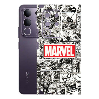 VIVO Z/V/X/T/U/S Series Phone Skins (All Models) - Marvel Comic - 3D Embossed Finish (L-171) Vivo T4X 5G