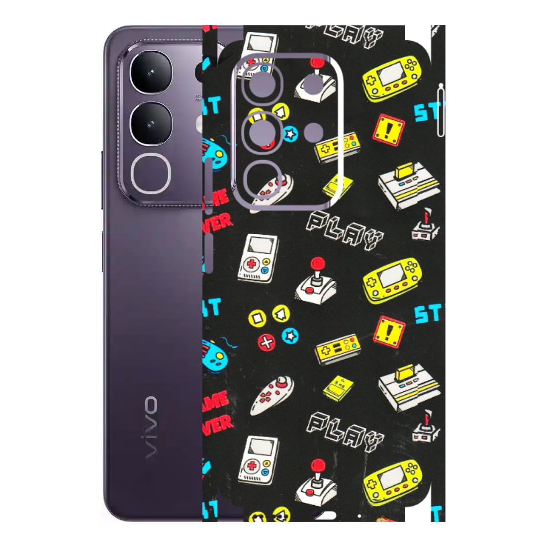 VIVO Z/V/X/T/U/S Series Phone Skins (All Models) - Gaming Doodles - 3D Embossed Finish (L-224) Vivo T4X 5G