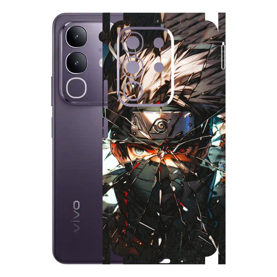 VIVO Z/V/X/T/U/S Series Phone Skins (All Models) - Kakashi Shattered Glass Effect - 3D Embossed Finish (L-237) Vivo T4X 5G